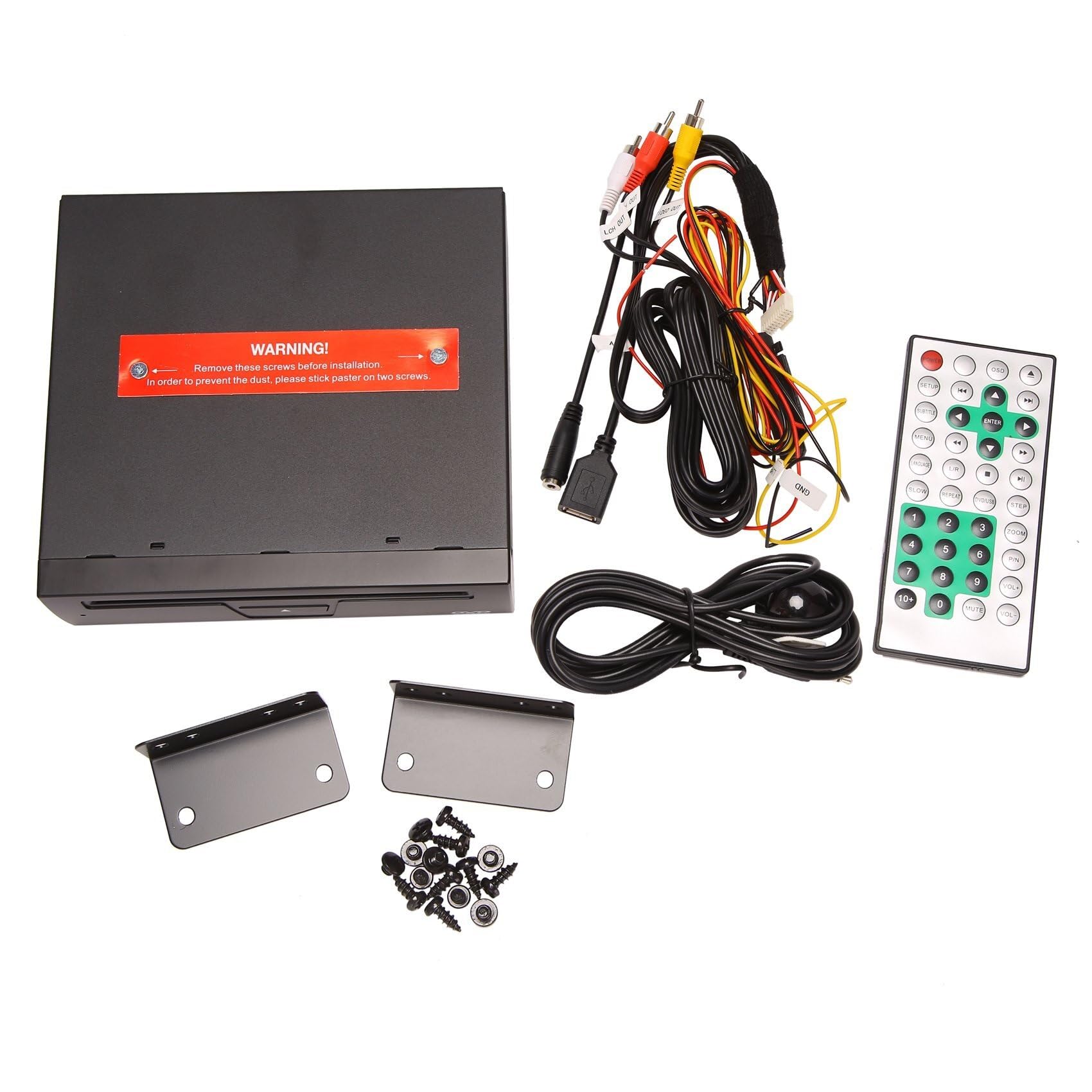Reproductor DVD Portátil, Interfaz de 12PIN Radio Coche CD/DVD Dish Box Player estéreo Externo