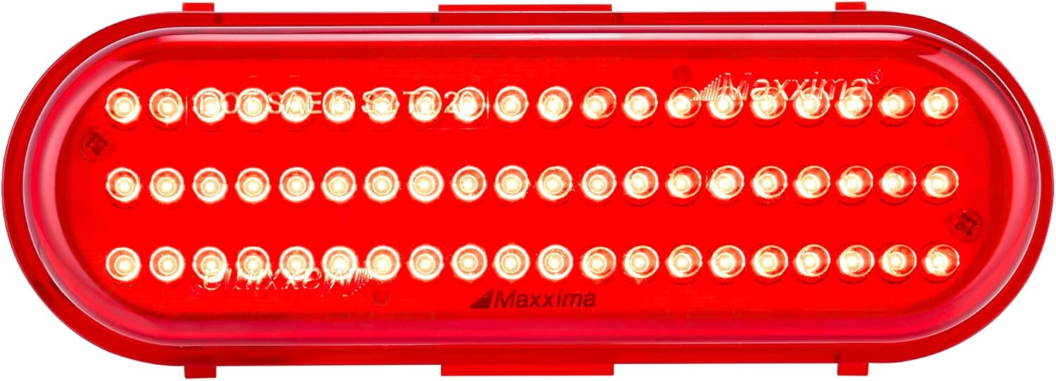 Maxxima M63100R Red 6" Oval Stop/Tail/Turn Light