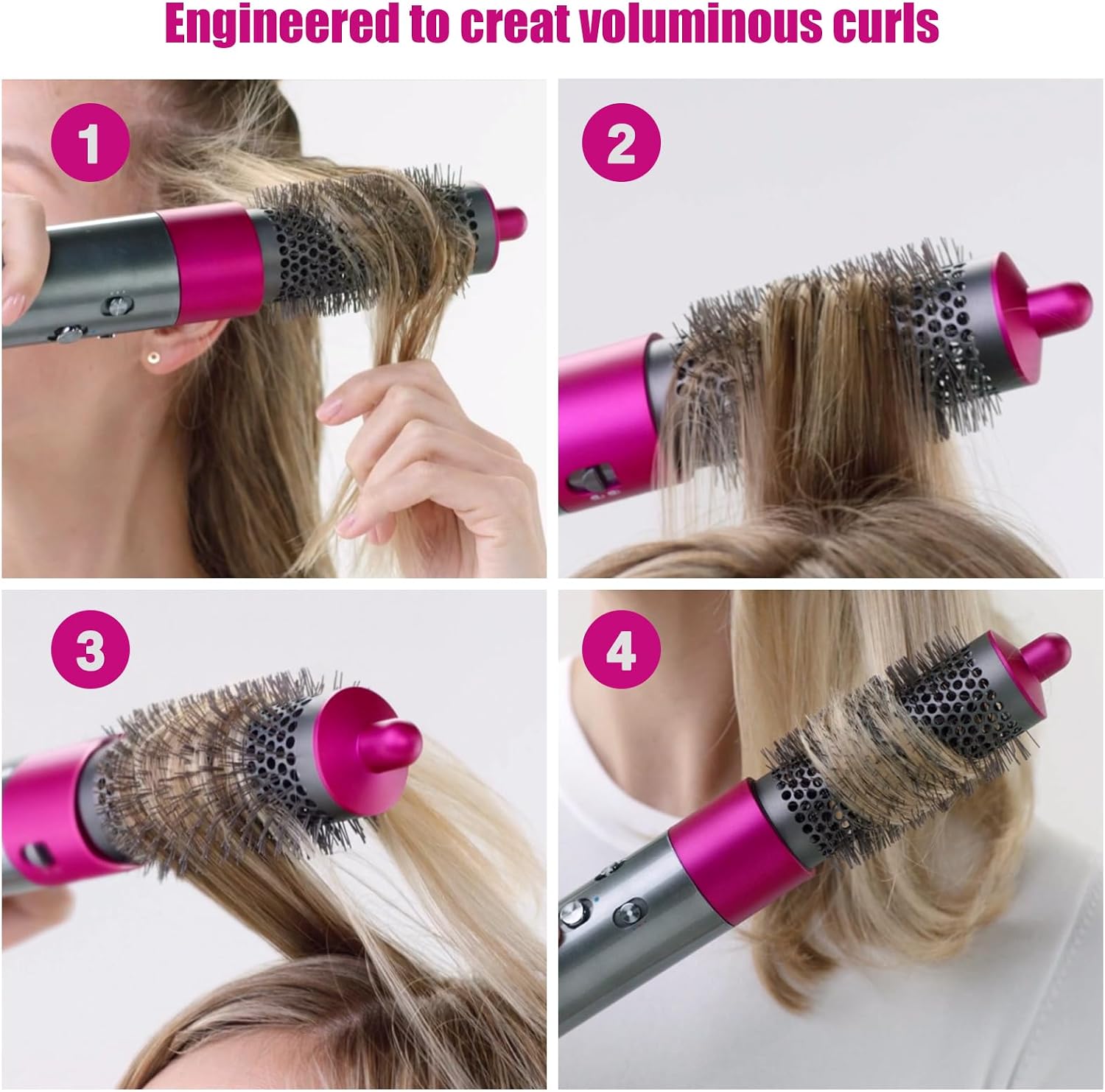Round Volumizing Brush for Dyson for Airwrap HS01/HS05 Accessories Part No.969489-01 970750-01 for Hair Styler, Limp Flat Hair Volumizer Attachment Tool