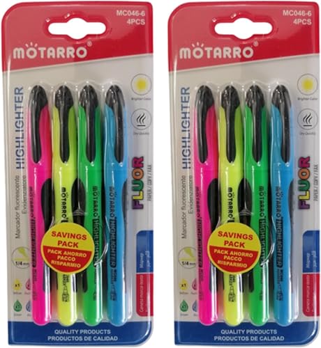 Highlighter 4 Piece - 2 Pack
