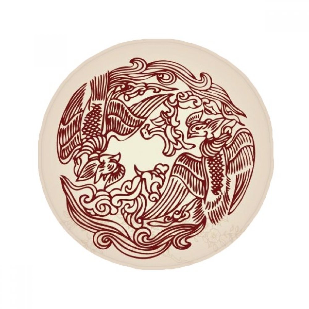 Tapis de sol Phoenix antidérapant rond 50cm pour salle de bain et cuisine