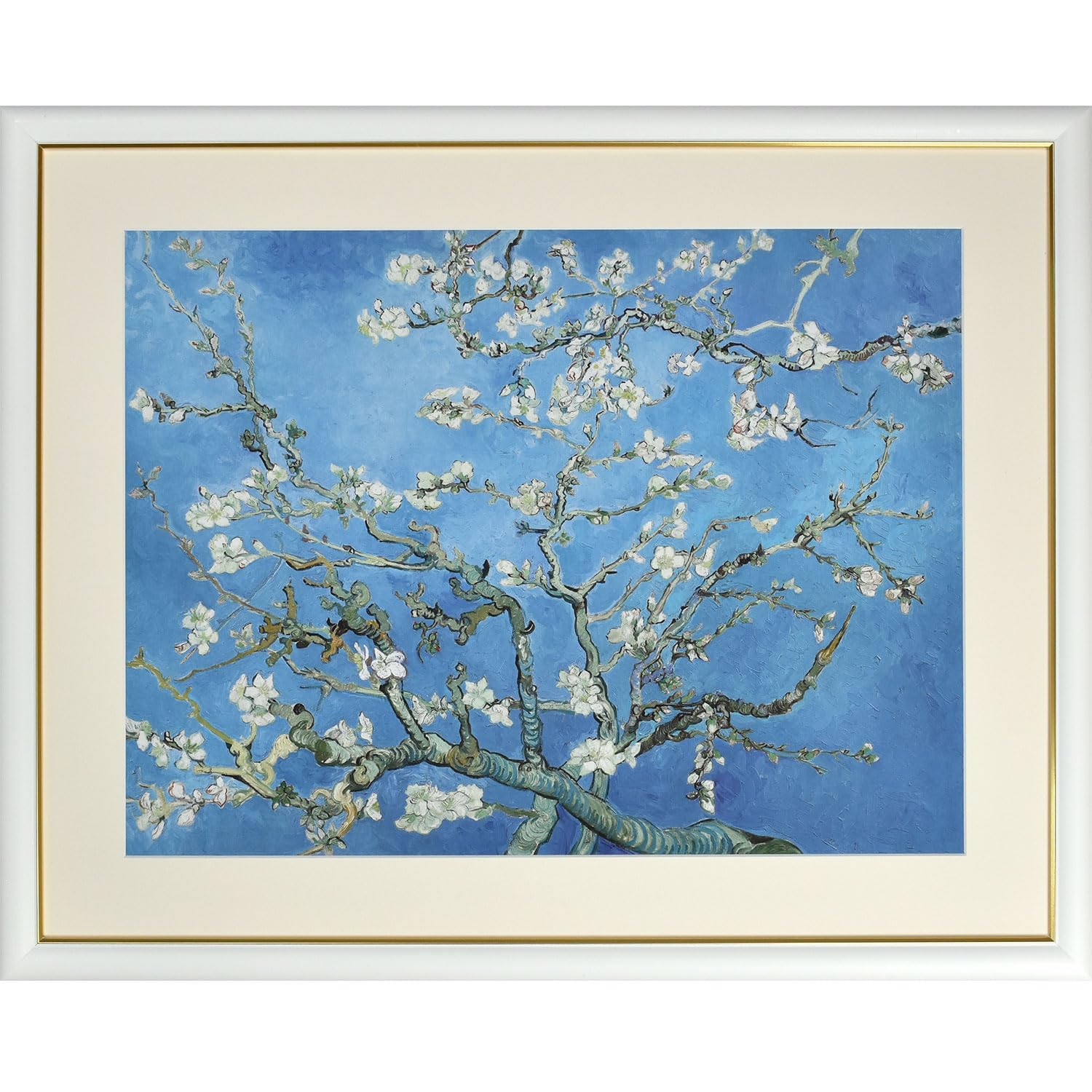 Amazon.co.jp: 晴れの街ギャラリー 絵画 額絵 ゴッホ 『花咲く