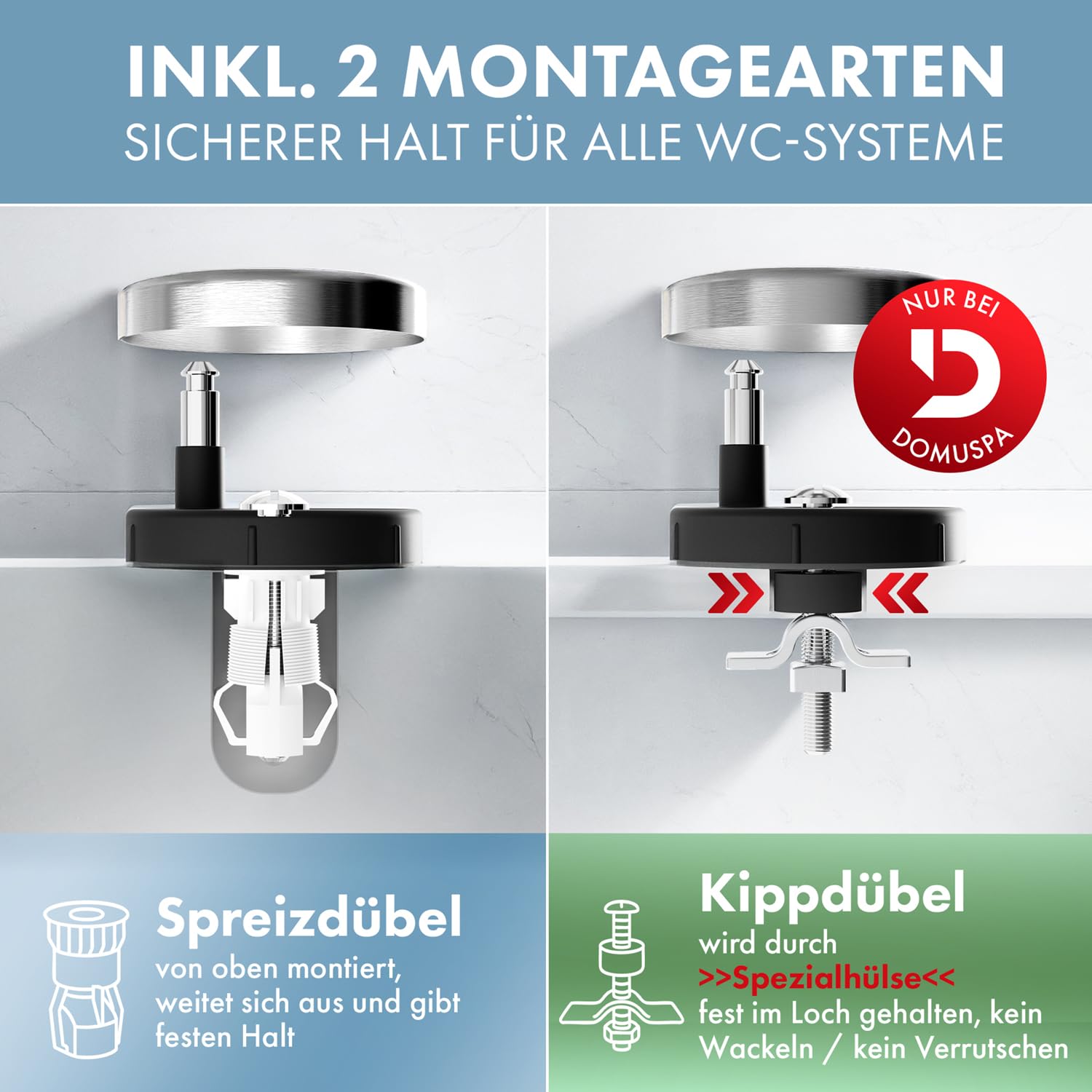 Toilettendeckel - WC Sitz mit Absenkautomatik - antibakterieller Toilettensitz mit Quick-Release Funktion - Toilettendeckel oval - Toilettendeckel mit Absenkautomatik - Klodeckel