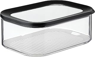 Mepal - Käsedose für den Kühlschrank Modula - Aufbewahrungsbox mit Deckel - Käsestücke und -scheiben - Luftdichter Käsebehälter - Aufbewahrung & Kühlschrankorganizer - 2000 ml - Black