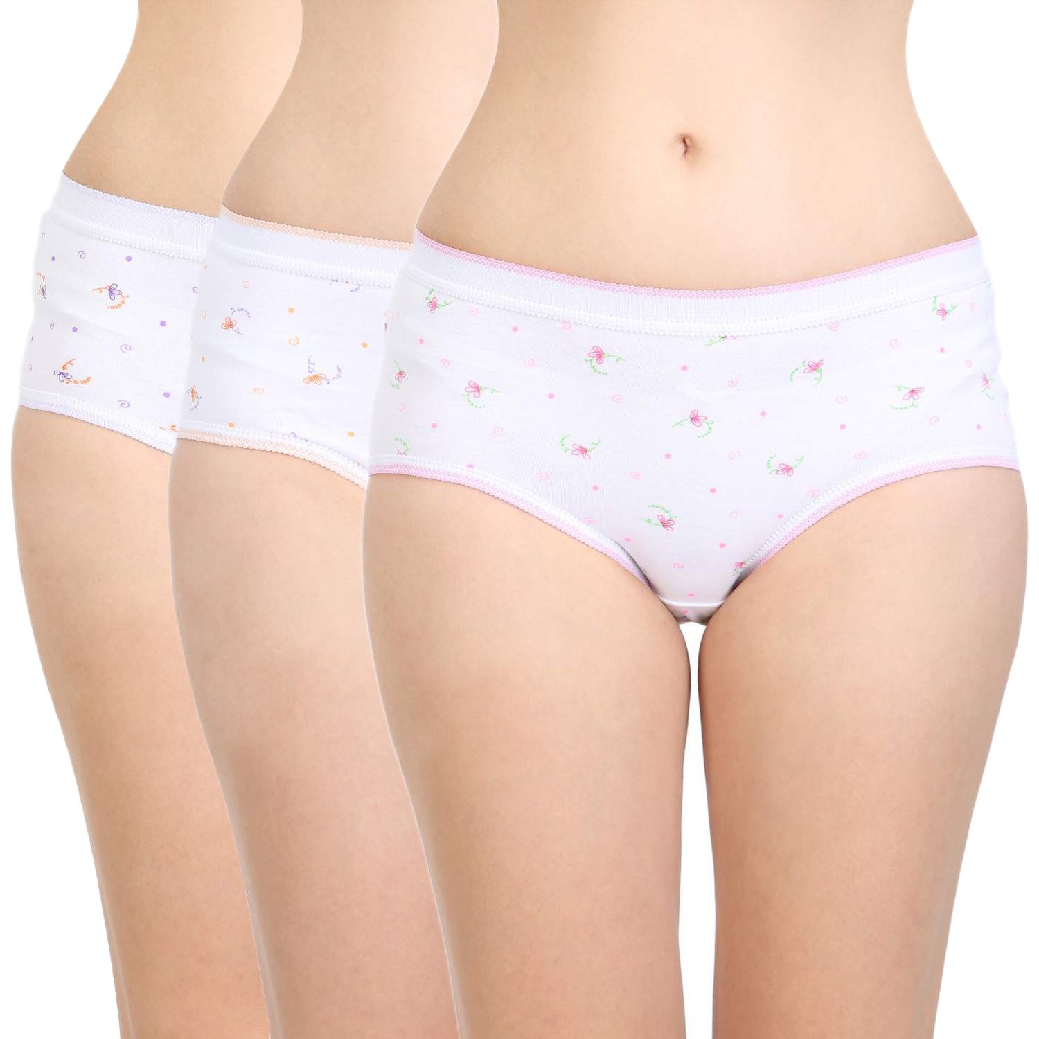 bodycare Women's Cotton Printed Brief(21000) Pack of 3-picture-17