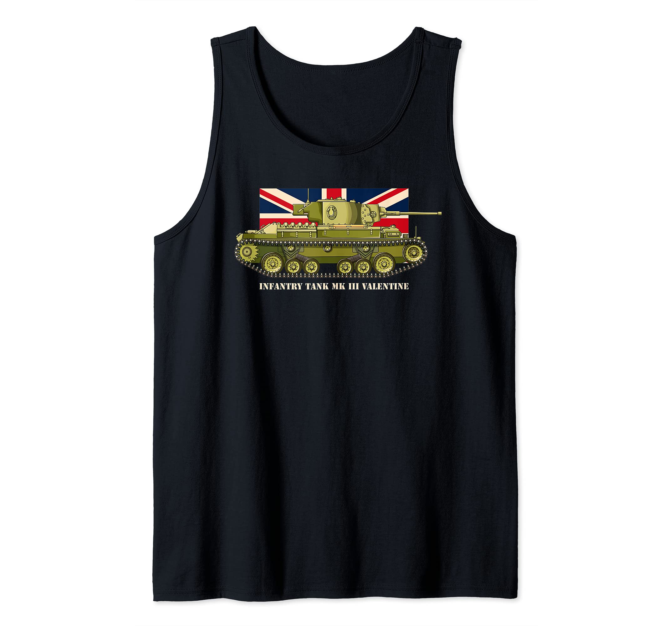 Mark III Valentine Tank British Flag WW2 Tanks Diagram Tank Top