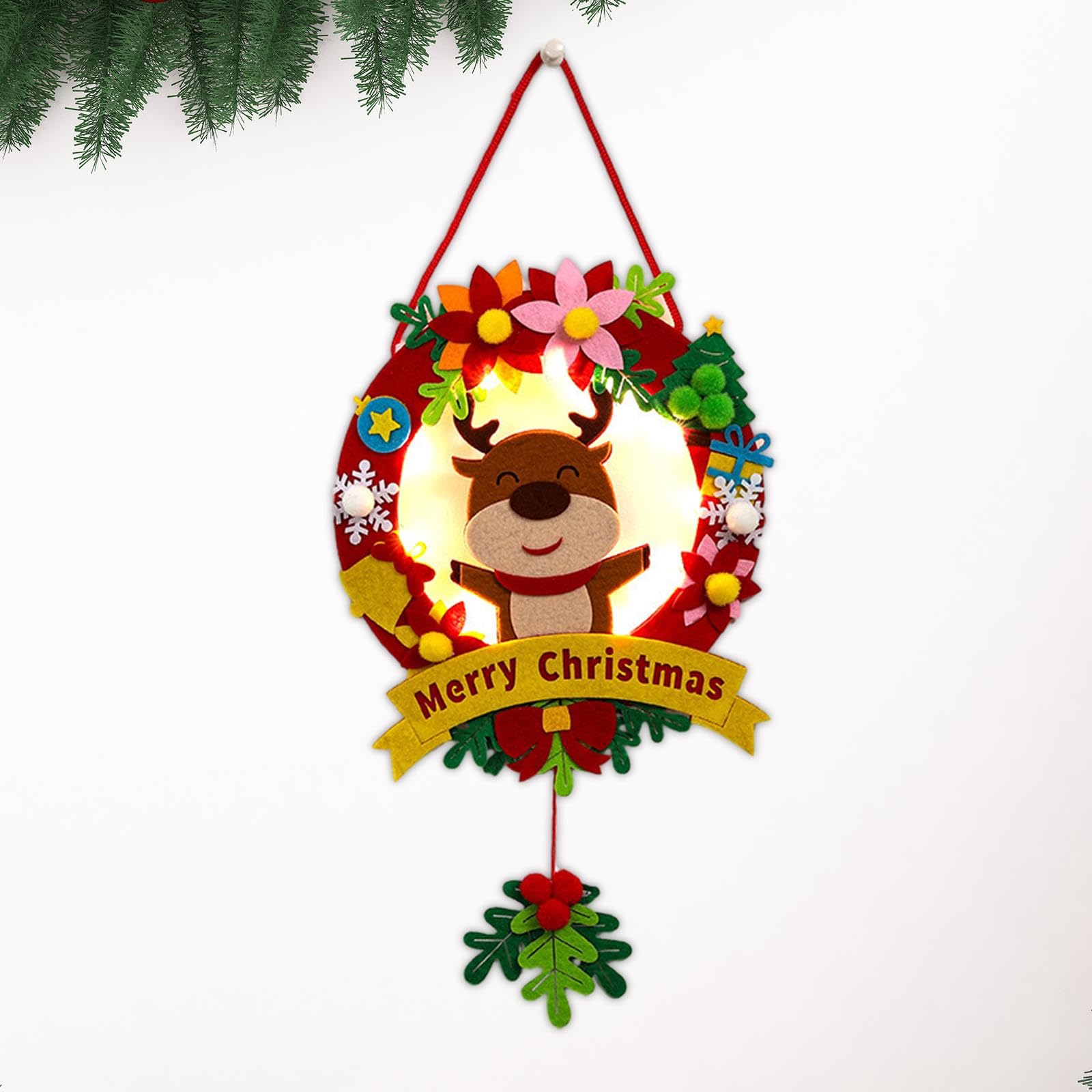 F Fityle 4x Guirlande de Fête, Décoration pour Entrée, Couronne de Noël Artificielle pour Ornements Divers