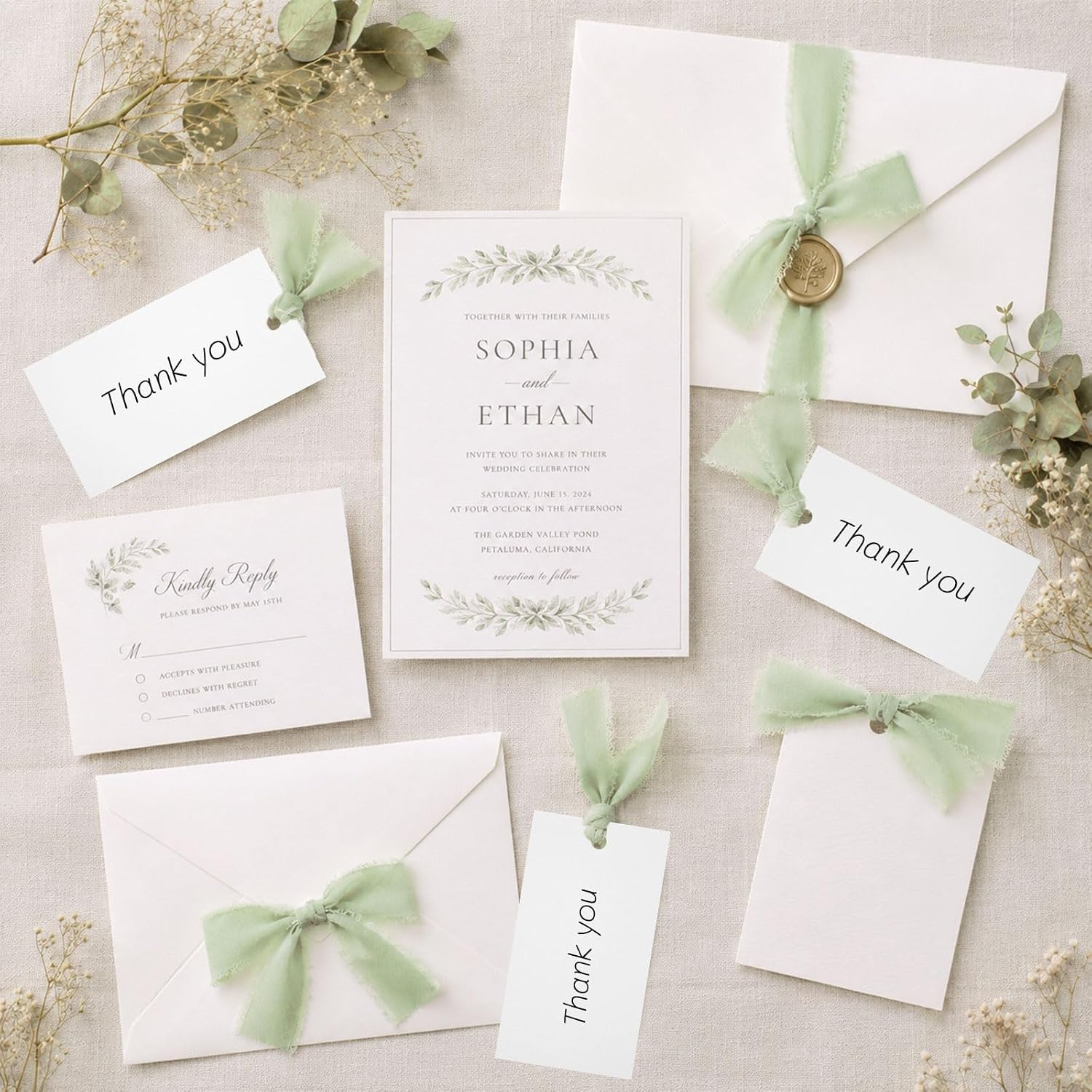 joycraft Name Place Cards for Table Setting, 50Pcs Blank Wedding Cards
