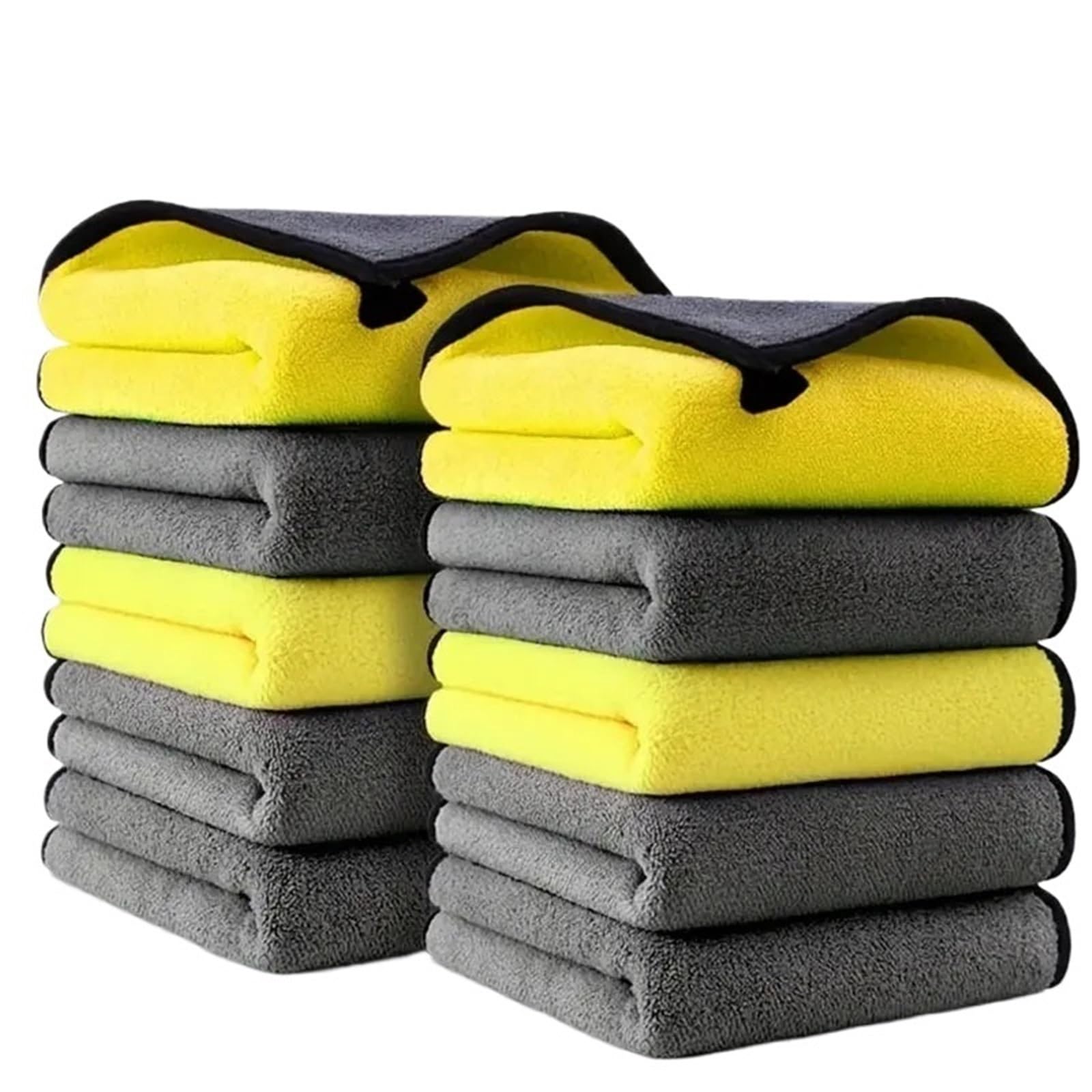 1-20 Pcs Microfiber Towels for Car Cleaning - Thick Soft Drying Cloths Double Layer Wash Rags 30x60cm 20pcs