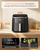 TurboBlaze Air Fryer, 9-in-1, 6 Qt, PFAS-Free Ceramic Coating | 90°–450°F, 5 Level Fan Speeds, 9 in 1 Air Fry, Roast, Bake, Broil, Dry, Frozen, Proof, Reheat, Keep Warm, Safety lock, 1725W — image 7
