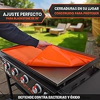 Vista 2 de Alfombrilla de silicona prémium de 36 pulgadas para parrilla Blackstone de 36 pulgadas, cubierta de silicona de grado alimenticio resistente
