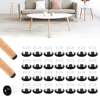 28 Piezas Protector Patas Sillas Silicone Tapones Patas Redondos Fundas para Sillas (13-21mm)