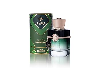 Azha Perfumes Mukhallat Oud Eau De Parfum Men Spray 100ML (3.38 OZ) Arabian Perfume for Men Ambery Notes Of Aldehydic, Bergamot And Saffron, Long Lasting Perfume For Men, Luxurious Fragrance