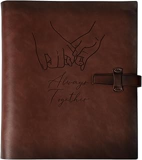 Photo Album 4x6 200 Photos, Genuine Leather Photo Albums with Writing Sp...