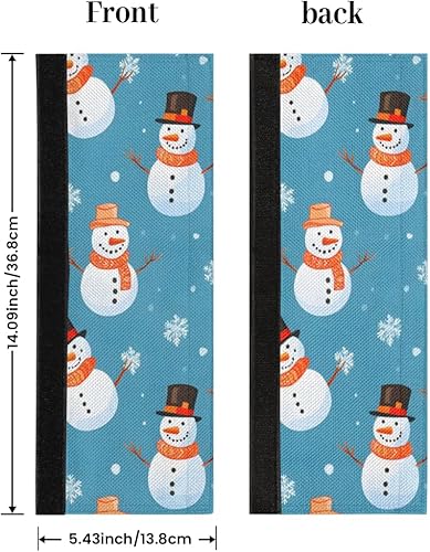 Miniatura 2 de Juego de 2 manijas de puerta de refrigerador, copos de nieve de Navidad, ahumador de invierno, manijas lavables para electrodomésticos de cocina,