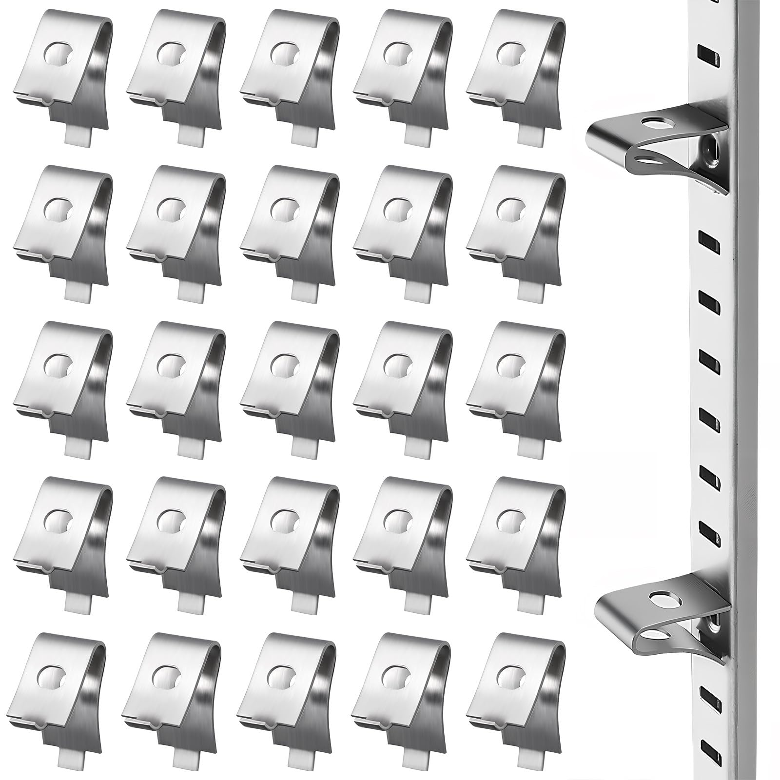 Supports métalliques pour étagères robustes Zerodeko avec système de fixation sécurisé