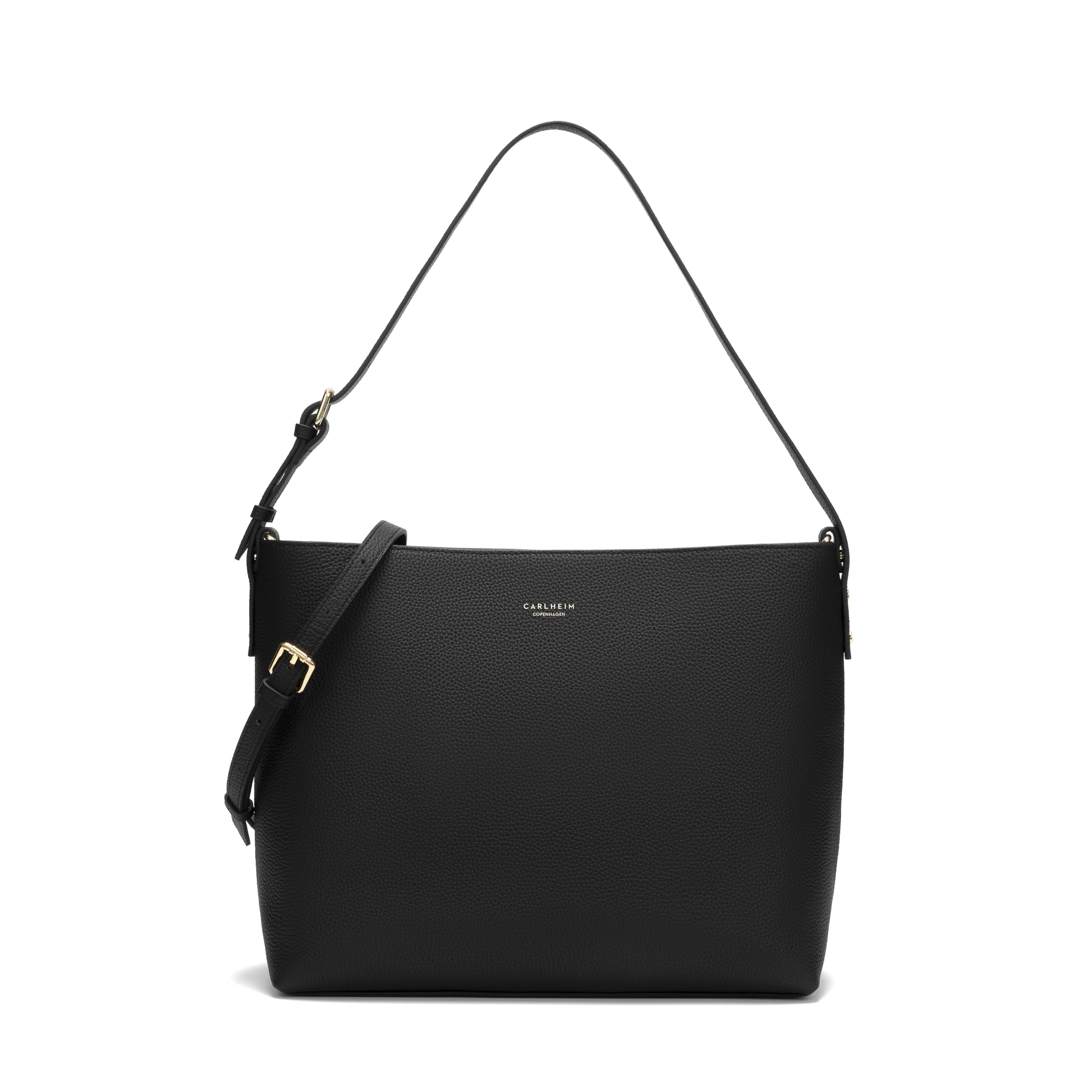 Carlheim, Skagen Genuine Leather Collection, Victoria Genuine Leather Handbag (Black), Black, Medium