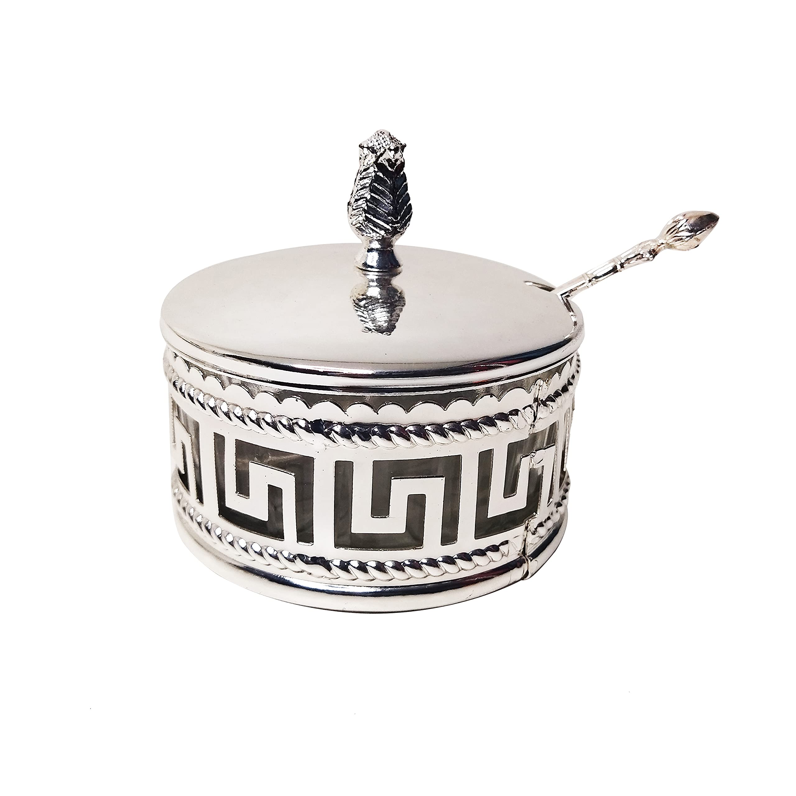 Northland Silver Plated Cup Set of 6 with Silver Plated Tray and Silver Plated Sugar Pot Ideal Gifts for Diwali, Christmas, Birthday 2