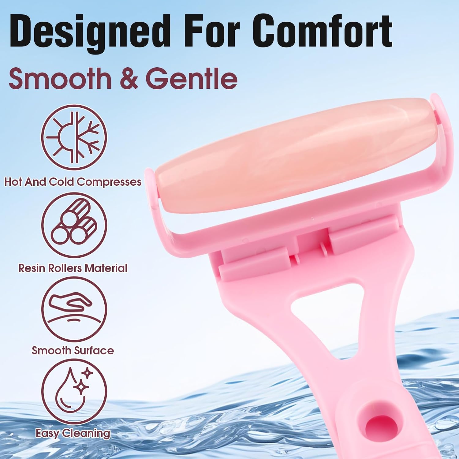Back Lotion Applicator for Women, Back Massage Rollers for Neck Leg image 2