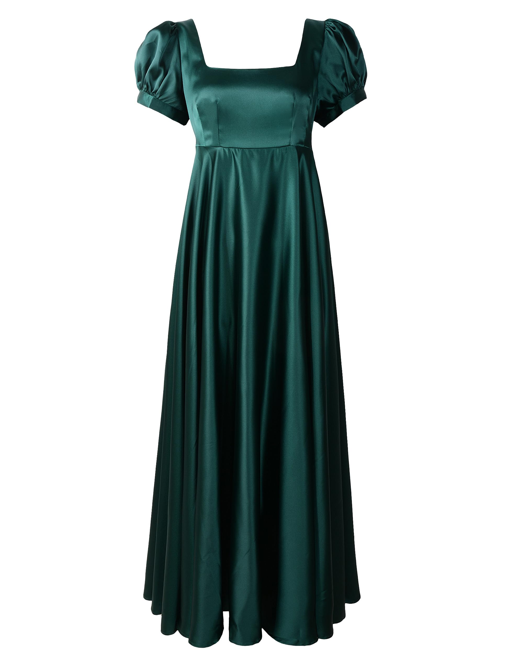 ReminisceBoutique Regency Dresses for Women Bridgerton Dress Jane Austen Ball Gown Empire Waist, Green, 10
