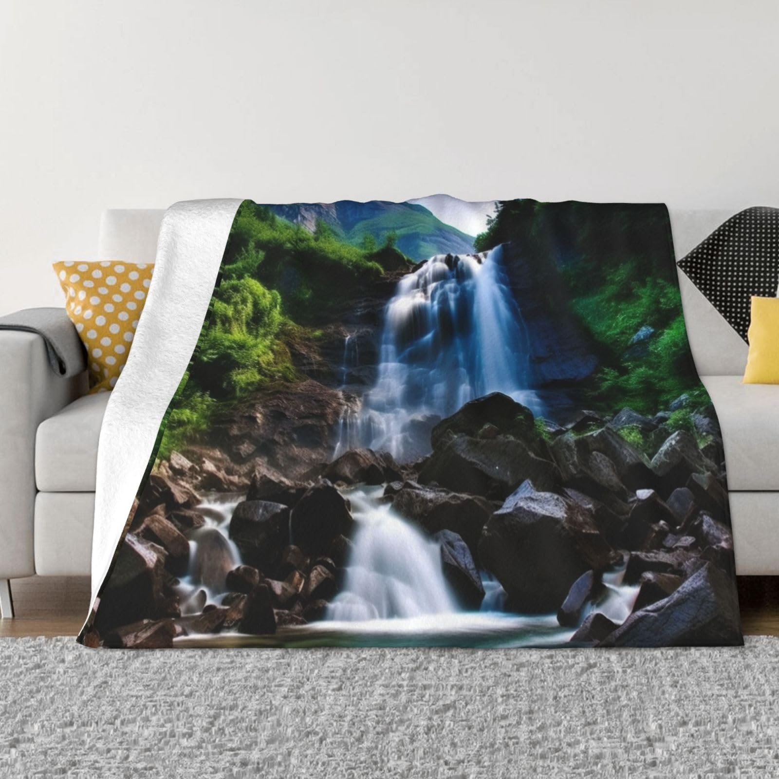 Couverture en micro-polaire ultra douce lavable pour un canapé cosy et chaleureux