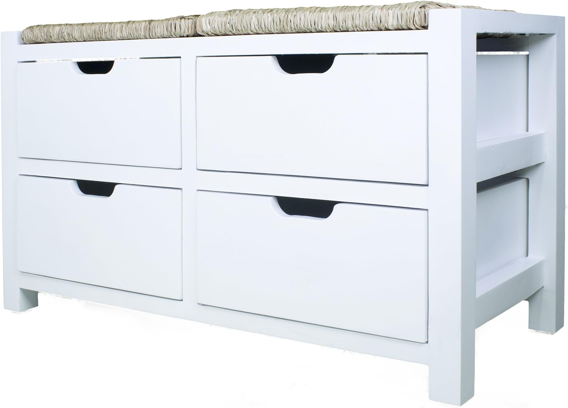 Storage Bench, White/Natural