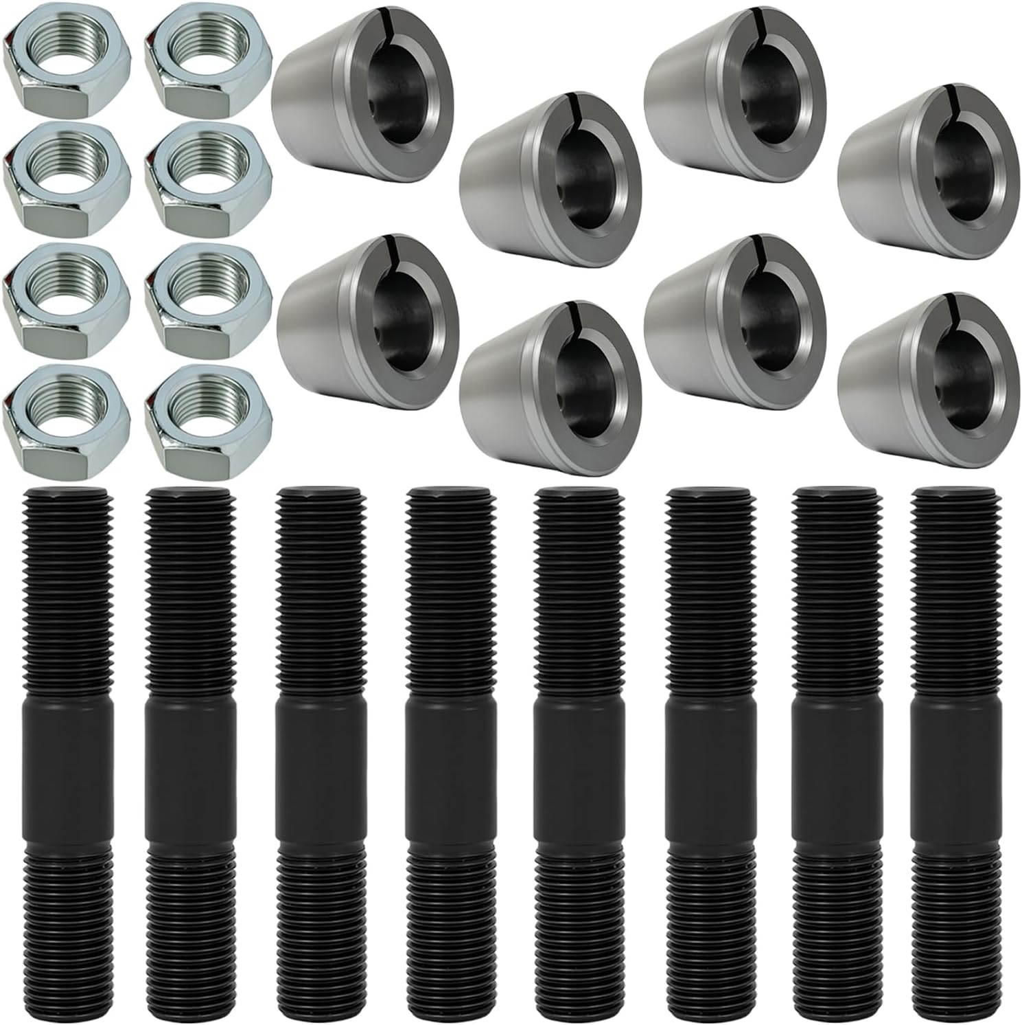 8 Pack 9/16 Stud and Conical Washer for Dana 44 Compatible with Jeep, Ford, Dodge, Steering Arm Install Kit