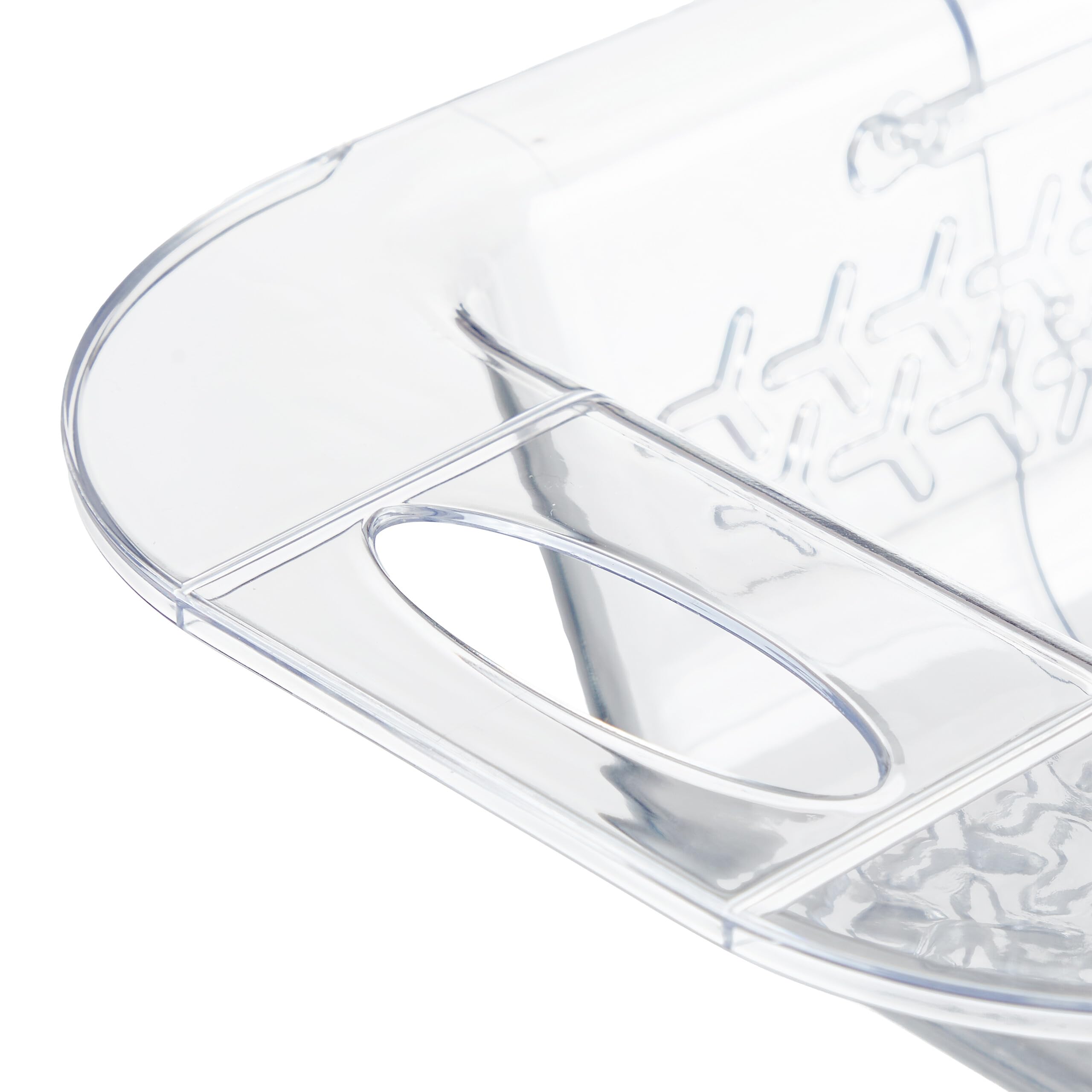 Relaxdays Vaschetta Scolapasta per Lavandino, Allungabile da 43,5-57 cm, da Appendere per Lavello, Plastica, Trasparente