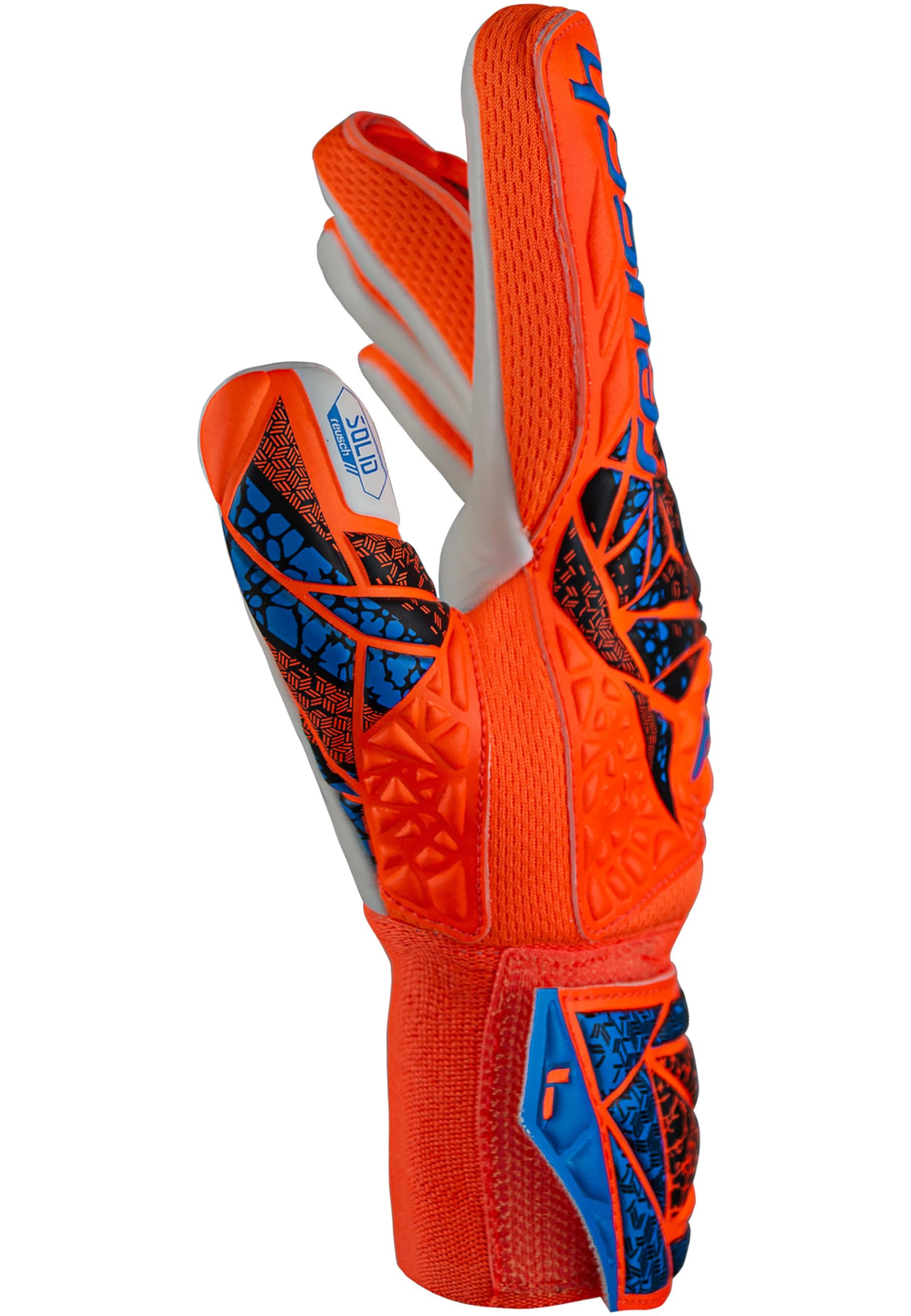 Reusch Attrakt Starter Solid Finger Support Junior rękawice bramkarskie dla dzieci, do wszystkich powierzchni