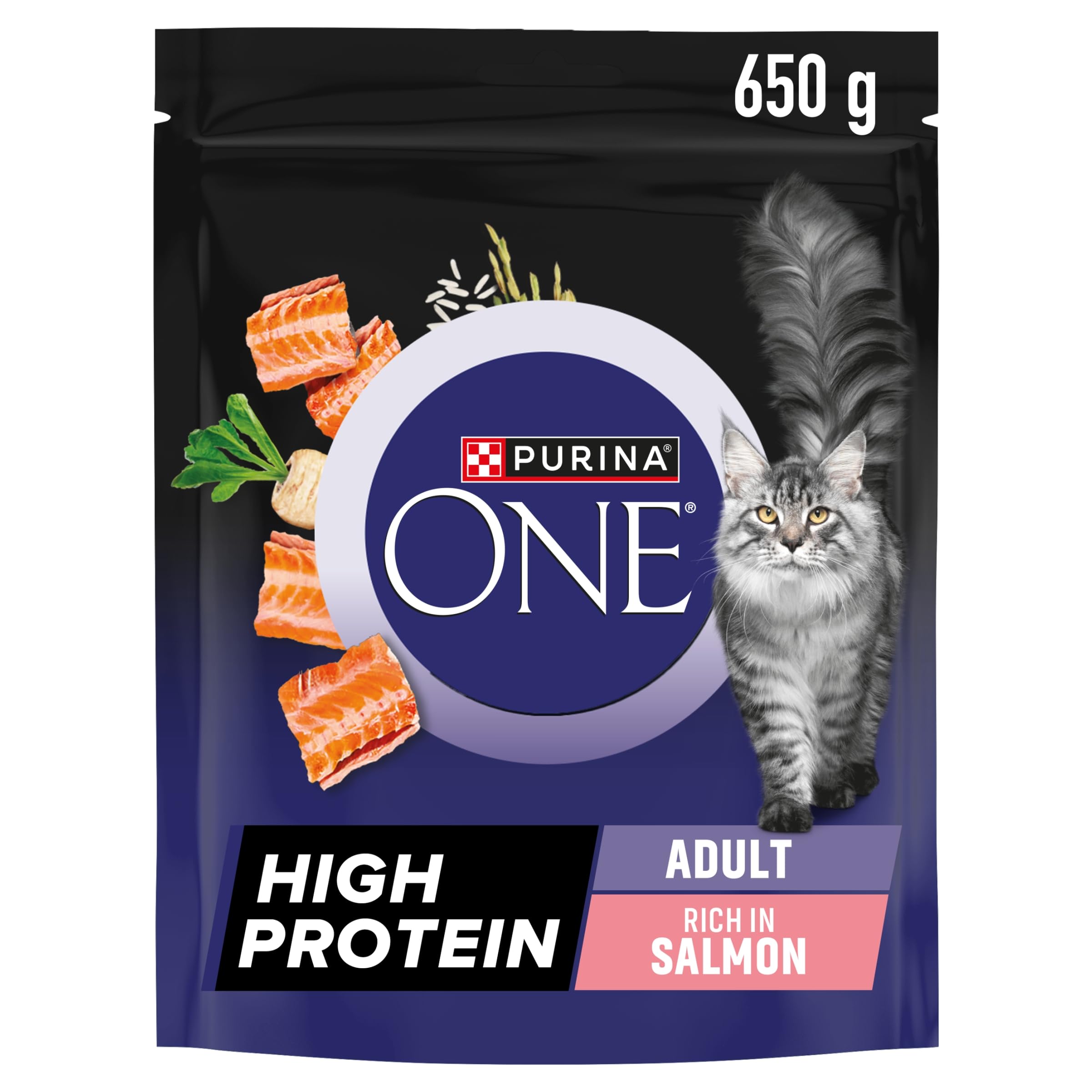 Purina One High Protein Dry Cat Food - Salmon 650G
