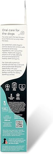 Miniatura 3 de RADIUS USDA Organic Dental Solutions - Kit de 2 unidades para cachorros, incluye 1 cepillo de dientes para perros y 1 pasta de dientes de 0.8 onzas,
