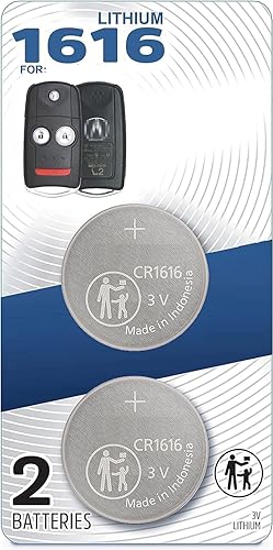 Miniatura 2 de Paquete de 2 baterías OEM para Acura CR1616 1616 (2007-2014) compatible con TL TSX MDX RDX RDX de repuesto compatible con control remoto llavero