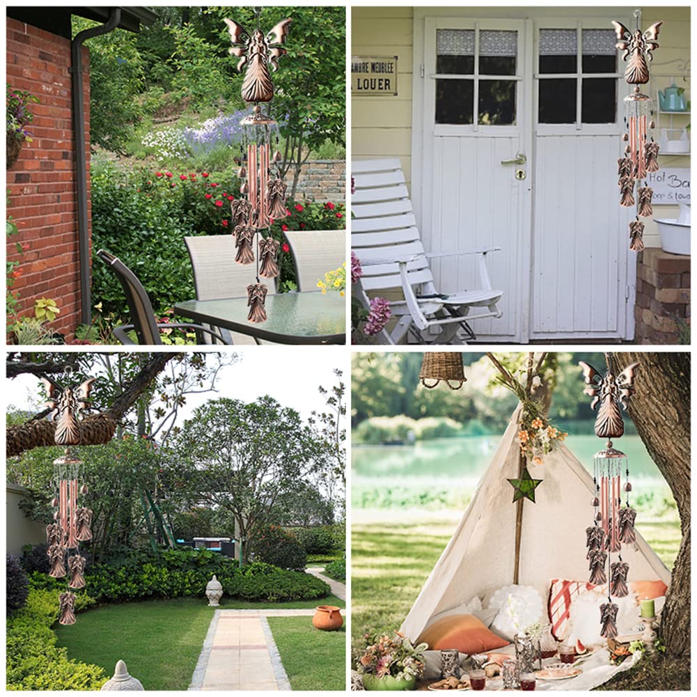 Campanello A Vento Retrò Con Tartaruga Per Giardino – 90 Cm, Tubi In Alluminio, Gancio Incluso - 2