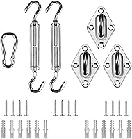Vista 12 de Kit de herrajes para toldo de 5 pulgadas para rectángulo 316 de acero inoxidable antioxidante para patio al aire libre