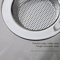 Vista 4 de LASSHSWA Colador de fregadero de cocina de acero inoxidable, colador de drenaje para fregadero de cocina, coladores de fregadero para fregaderos