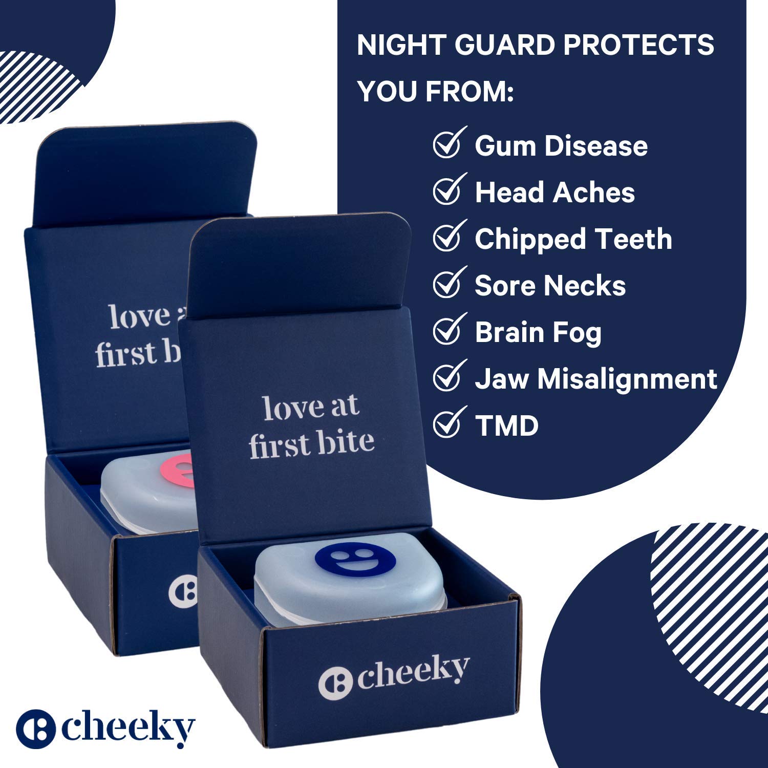 Cheeky At-Home Custom Night Guard Kit - Create The Best Fitting Dental Grade Mouth Guards for Grinding Teeth (Bruxism) & TMJ Relief Night Guard : Beauty & Personal Care