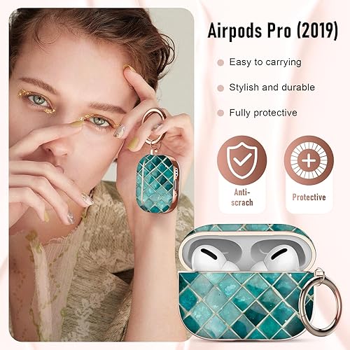 Miniatura 5 de Maxjoy Funda para AirPods Pro, diseño único, funda protectora dura a prueba de golpes para Airpod Pro con llavero compatible con Apple AirPods Pro