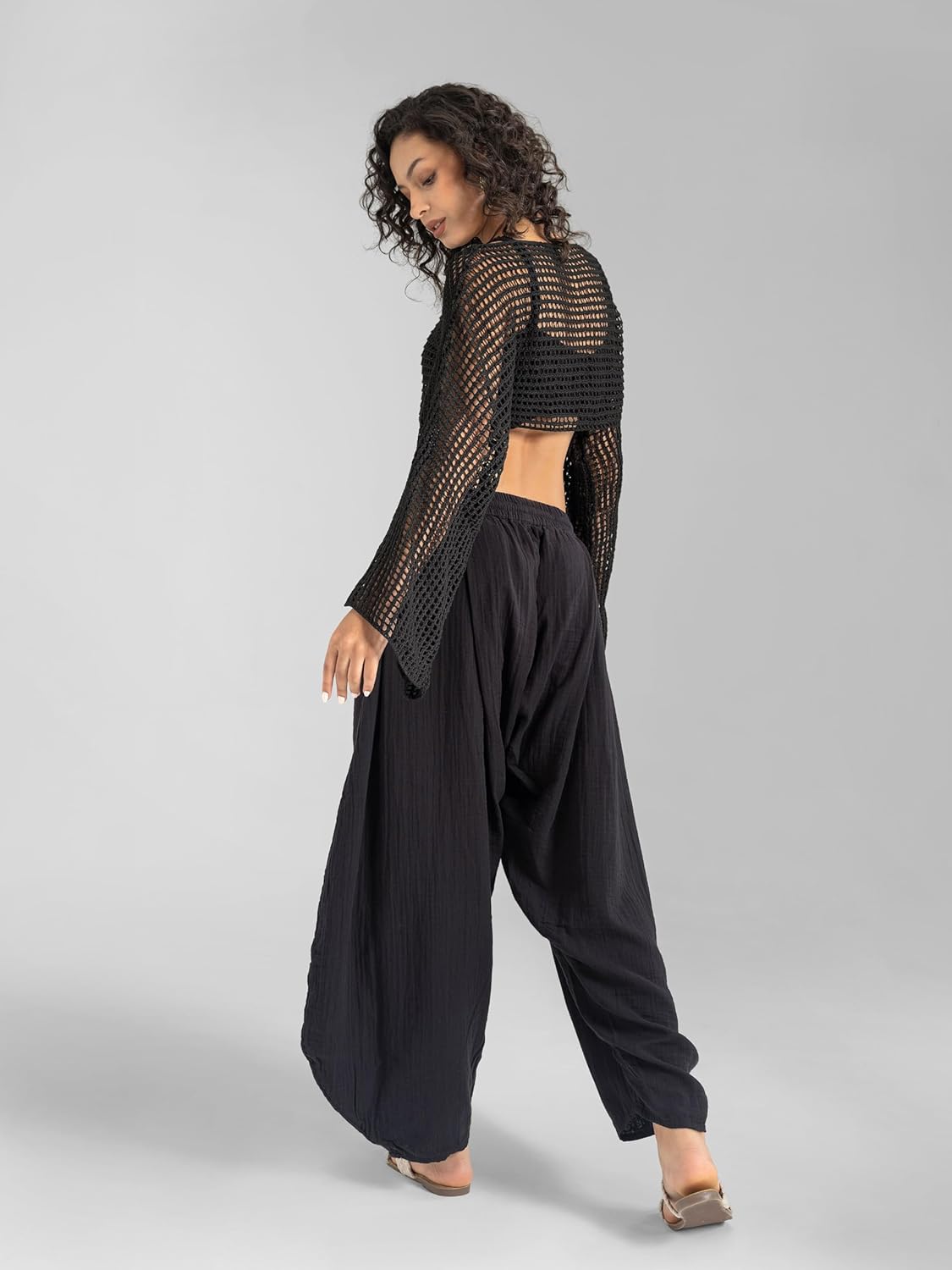 The Veshti Company Women's Bangkok Barrel Harem Pants | Cotton Boho Joggers - Yoga, Dance, Travel & Lounge - Image 7
