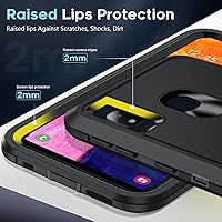 Vista 5 de LeYi Funda para teléfono Samsung-A10E: con protector de pantalla para teléfonos inteligentes, teléfonos desbloqueados, nuevas fundas con kit de Negro