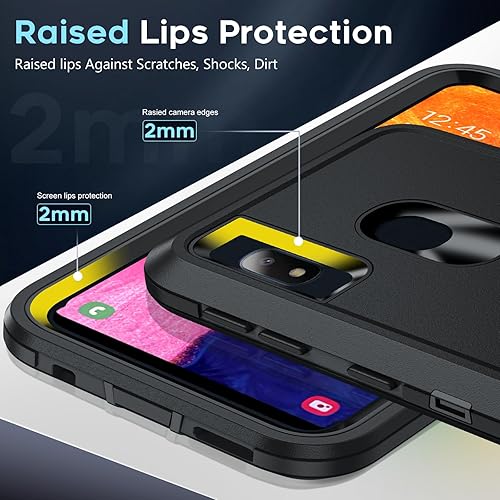 Miniatura 5 de LeYi Funda para teléfono Samsung-A10E con protector de pantalla para teléfonos inteligentes, teléfonos desbloqueados, nuevas fundas con kit de