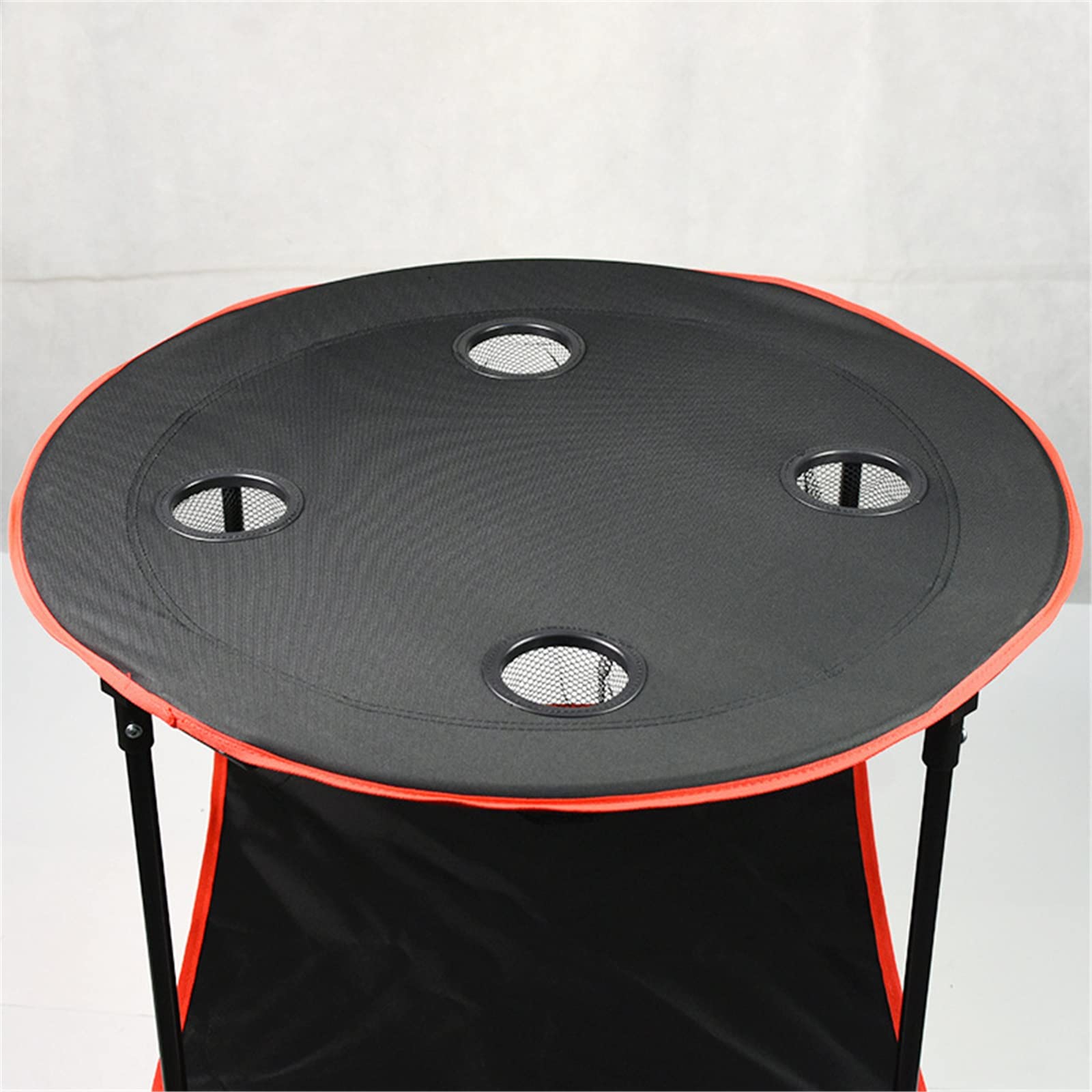 Table pliante Table de camping Table d'appoint de camping portable pour pique-nique en plein air Jeux de plage Tables de camping et de terrasse pliantes avec 4 porte-gobelets et étui pour et rangeme