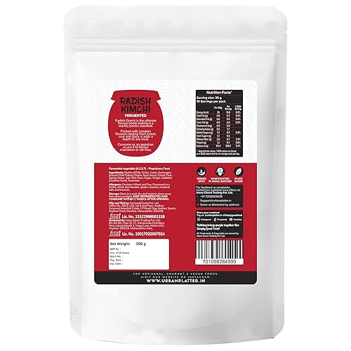Miniatura 2 de Urban Platter Rábano Kimchi 15.87 oz [Orgánico y Vegano Crudo, Desarrollado por Bombucha]