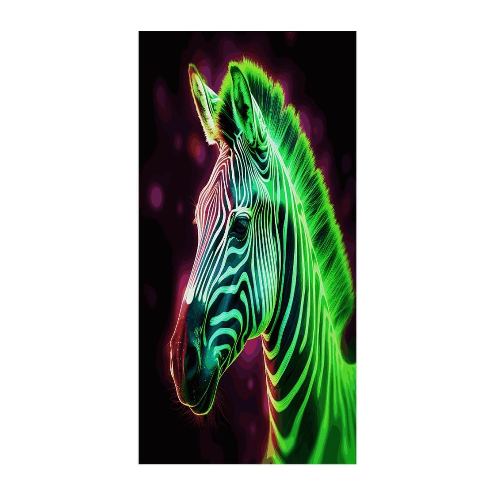 Fekiloot Style Glowing Zebra Door Curtain Room Divider Curtains