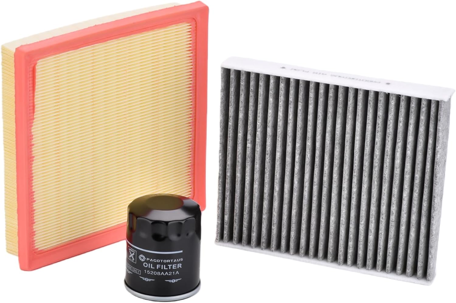 72880FL00A 16546AA16A 15208AA21A Cabin Engine Air Filter & Oil Filter Kit Compatible with Subaru 19-26 Ascent 2.4L/18-22 Crosstrek 2.0L/21-22 Crosstrek 2.5L