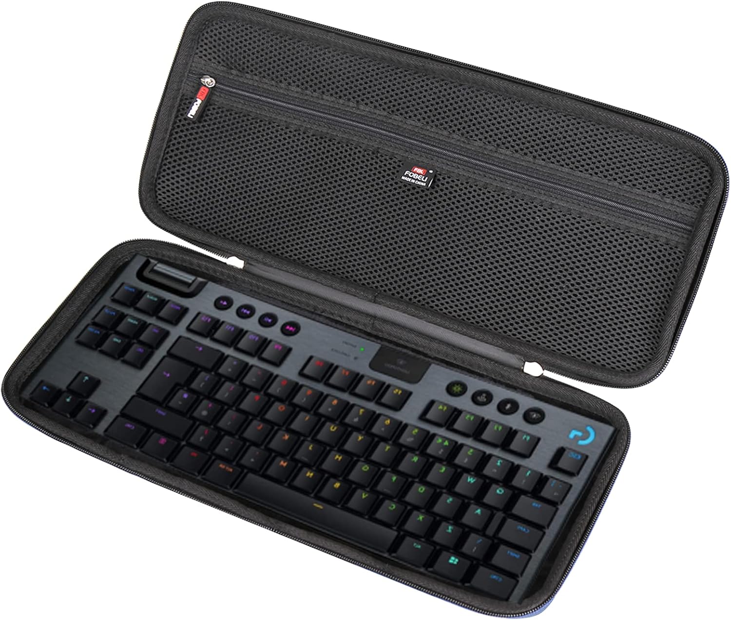 FBLFOBELI EVA Hard Carry Case for Logitech G915 TKL 80% Compact 87 Key Tenkeyless Lightspeed Wireless RGB Mechanical Gaming Keyboard (Case Only) - Image 2