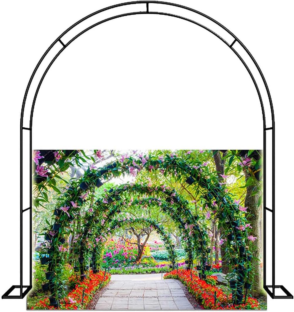 Arco Da Giardino In Legno Di Pino | Pergolato Per Piante Rampicanti, 130x58x215 Cm - Foto 5