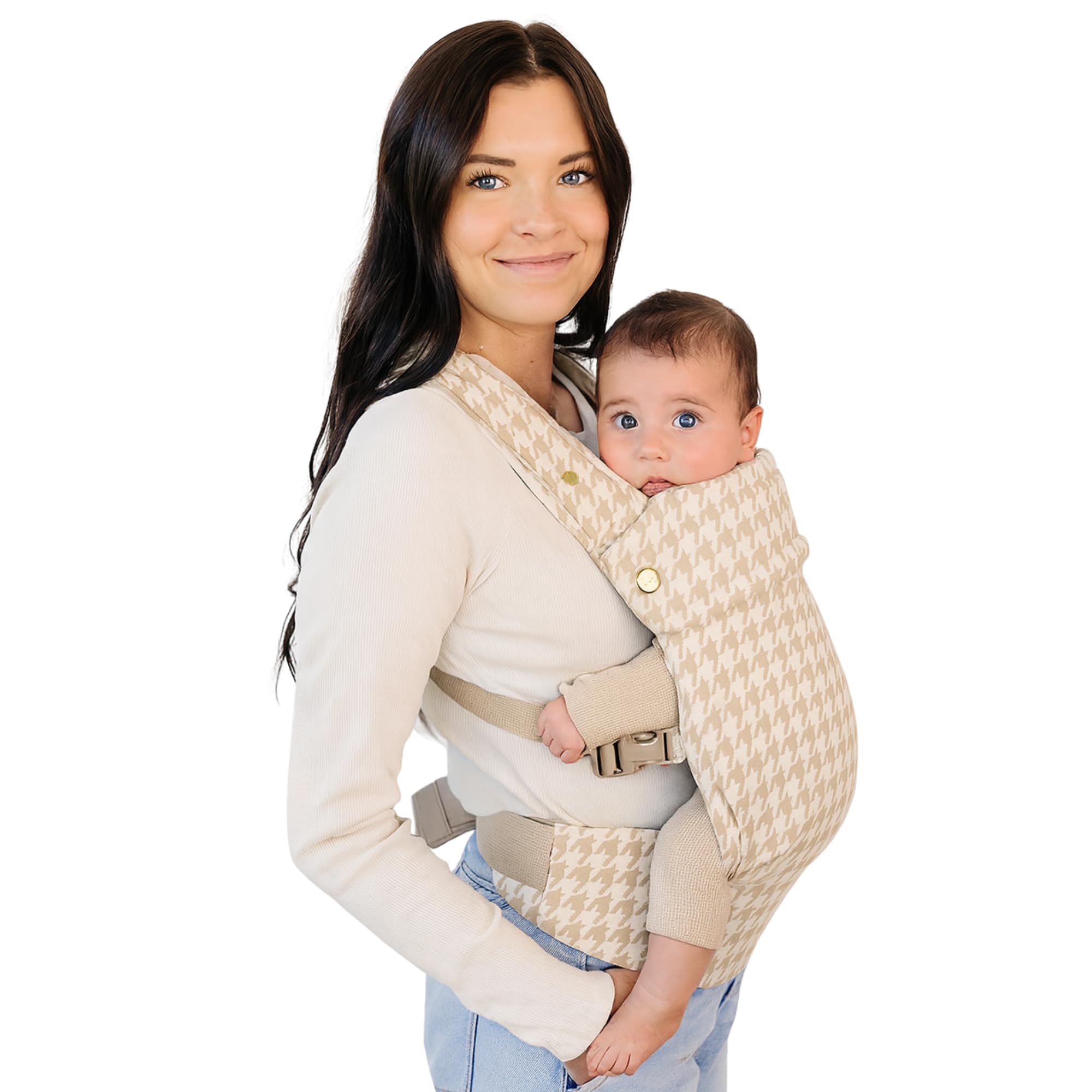 Ava & Oliver Essential Baby Carrier – Ergonomic, Hip-Healthy Soft Structured Carrier for Infants & Toddlers (7–35lbs) - Front and Back Carry,
