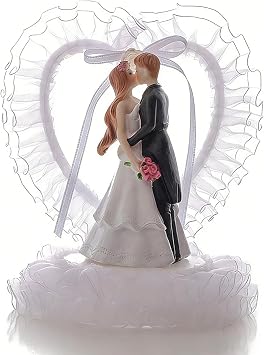 KIPETTO Wedding Cake Topper Romantic Bride and Groom Cake Topper for Wedding Valentines Day Anniversary Birthday Party