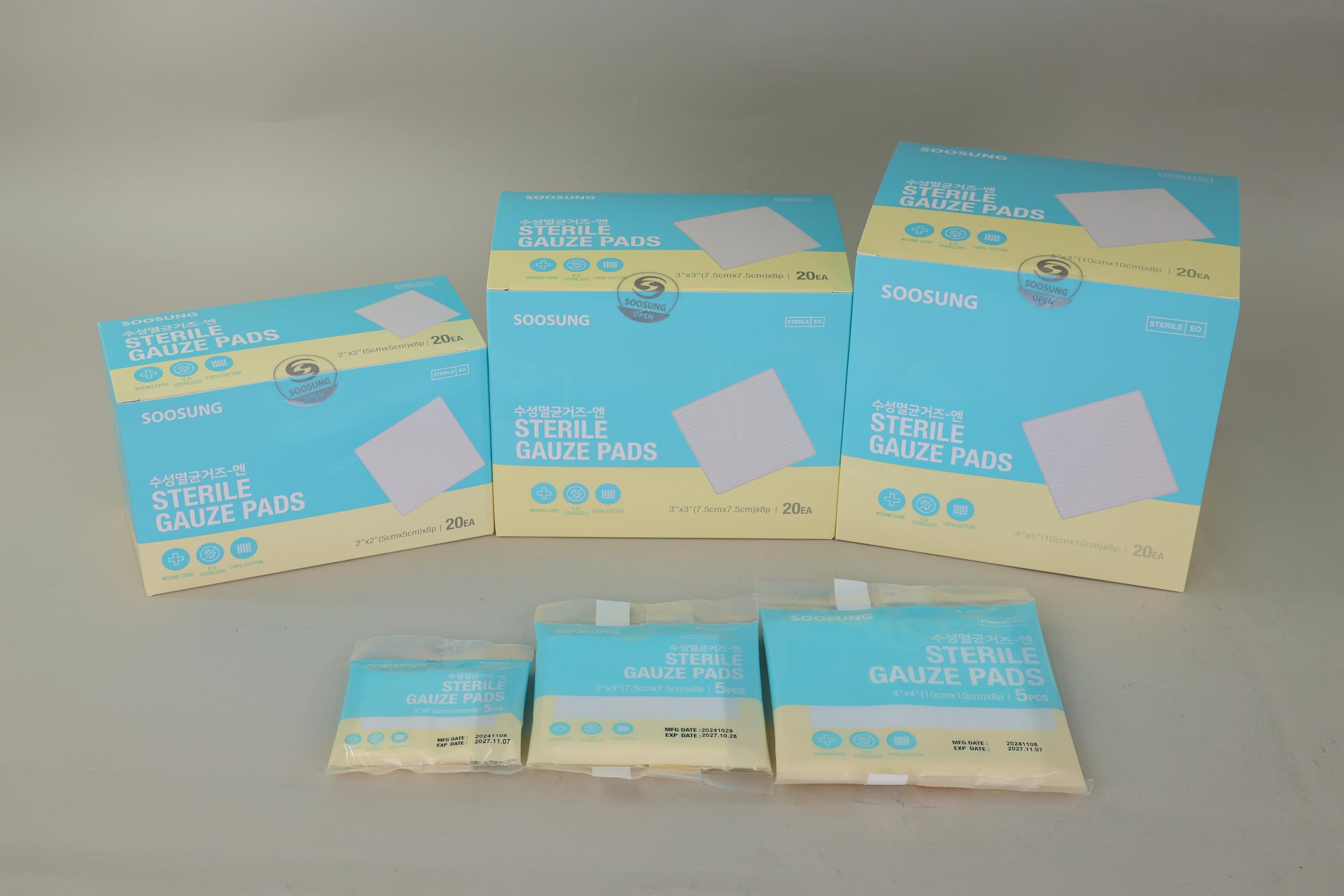 Sterile Gauze Pads 4x4 Inch, 8-Ply Cotton, 100 Count — Amazon image 3