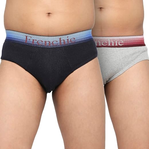 Frenchie U1907 Cotton Briefs for Teenage Boys | Boys Trunk Underwear Pack of 2-Assorted